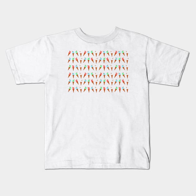 Ice Cream Pattern Kids T-Shirt by Cool Duck's Tees